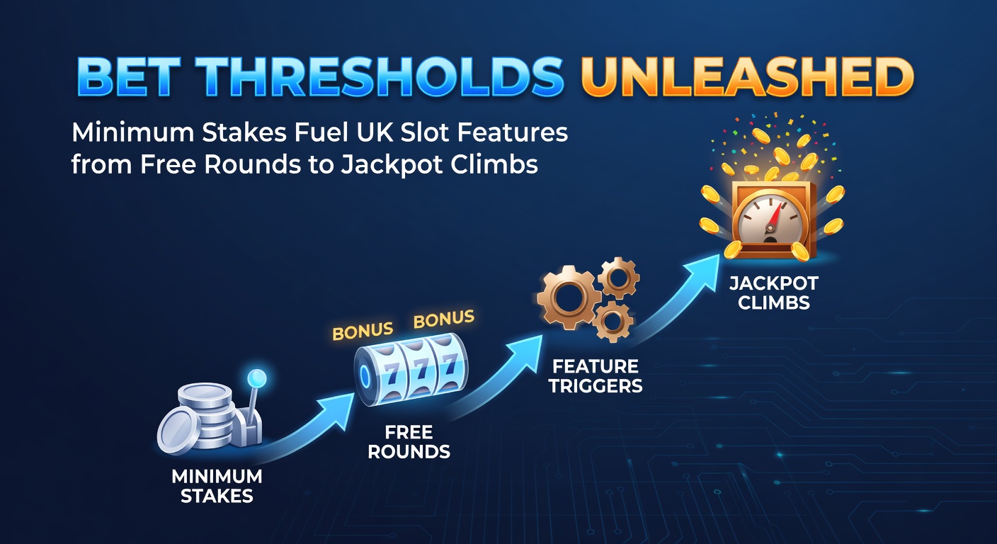 Vibrant slot reels displaying minimum bet options alongside bonus feature triggers, highlighting low-stake access to free spins and jackpot ladders in a UK casino interface