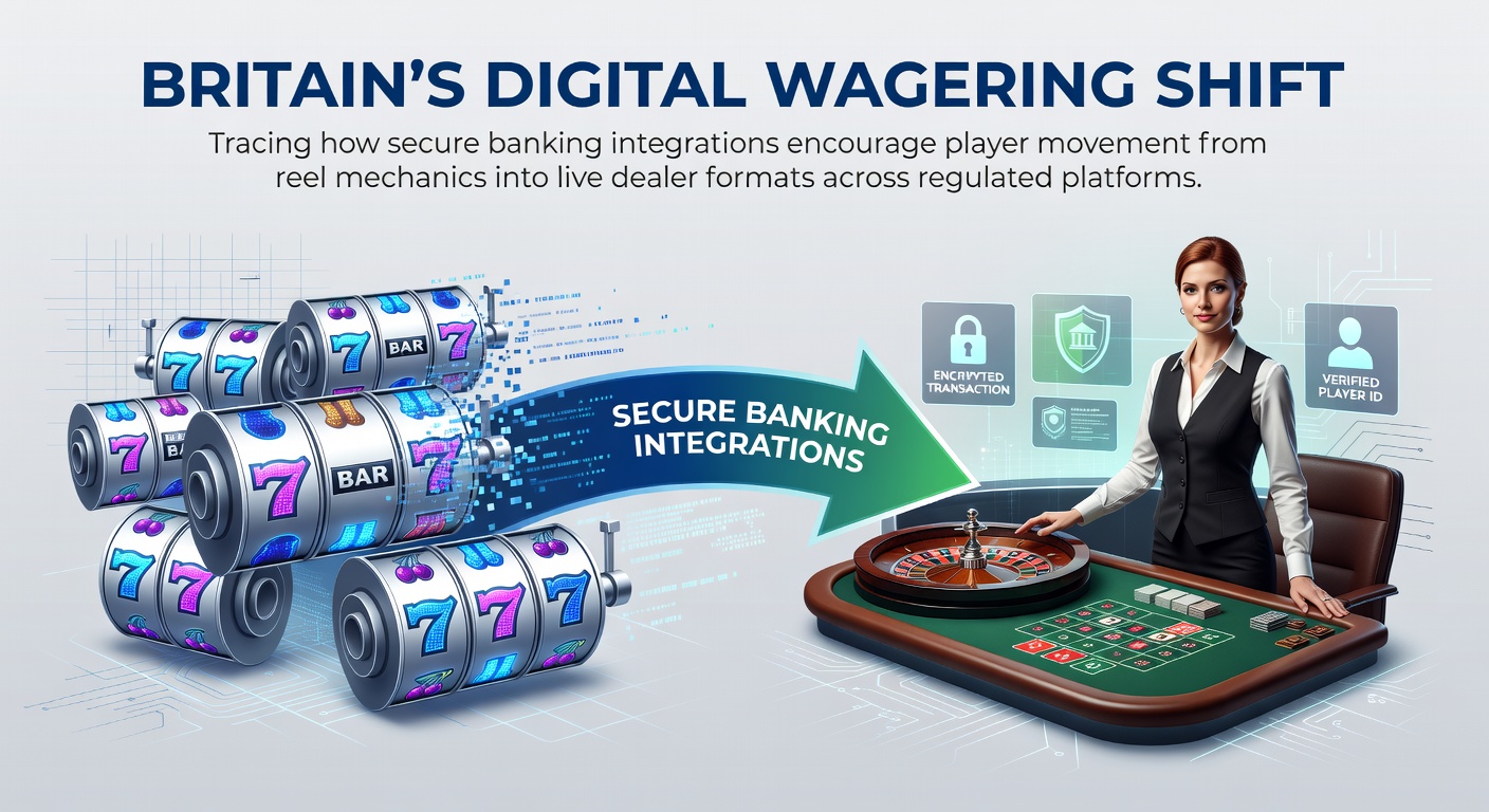 Secure banking integrations displayed on a UK mobile device showing seamless transfers between slot games and live dealer tables