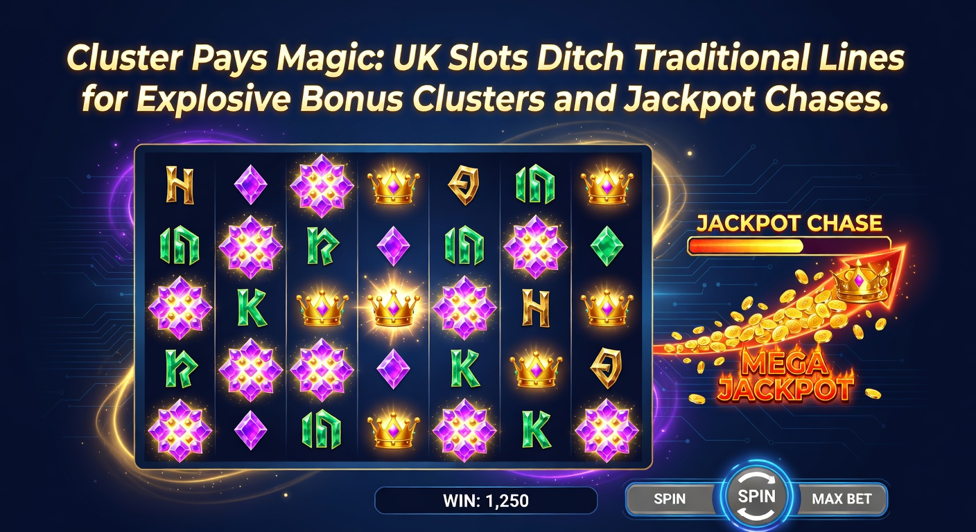 Dynamic explosion of bonus clusters in a popular UK slot game, highlighting jackpot meter filling amid cascading symbols