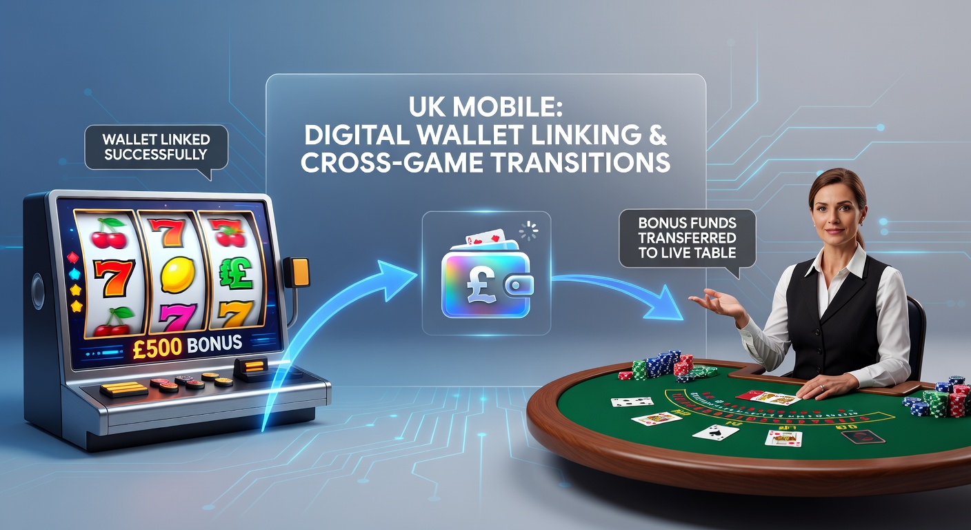 Live dealer table interface on UK mobile platform with digital wallet balance visible during cross-game transition