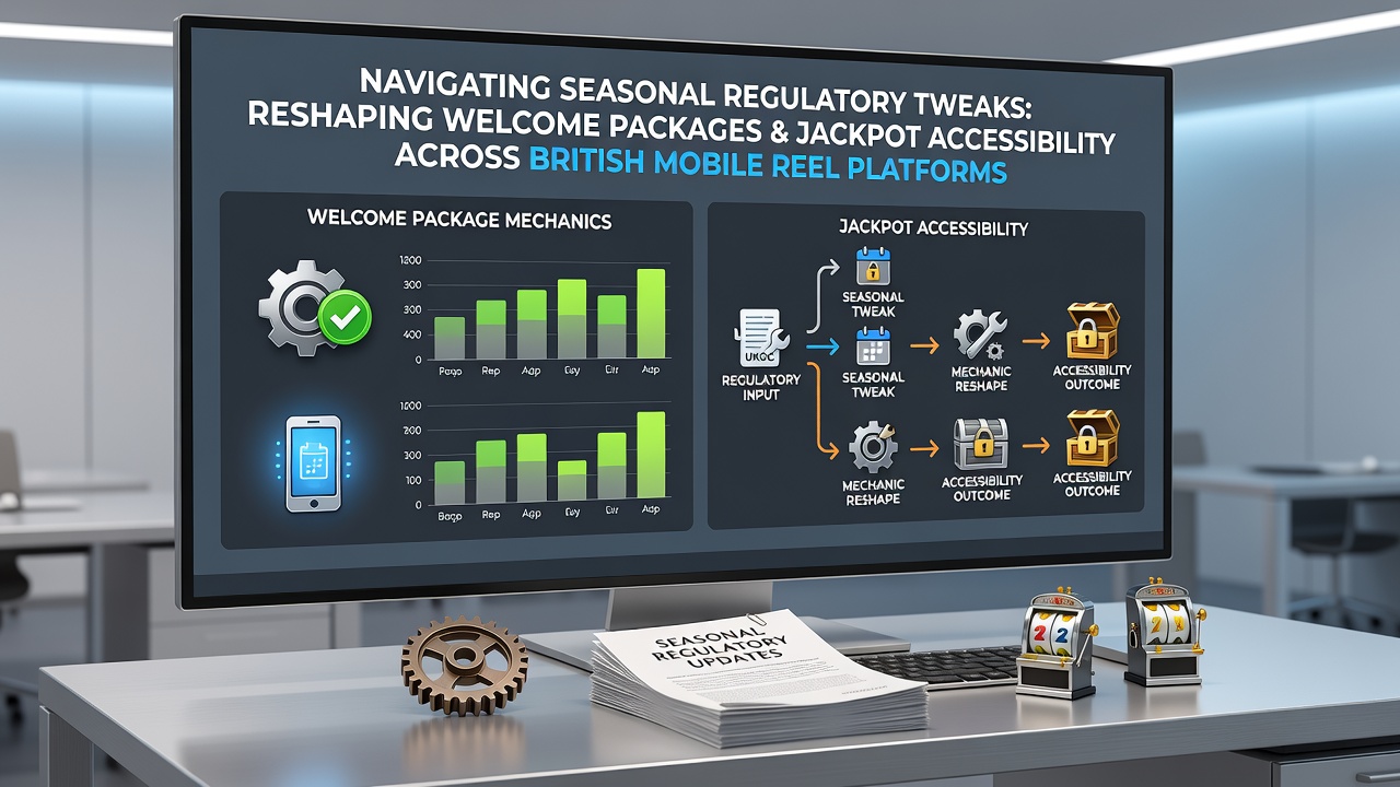 Mobile slot interfaces displaying seasonal welcome bonus structures and jackpot progress indicators on British platforms