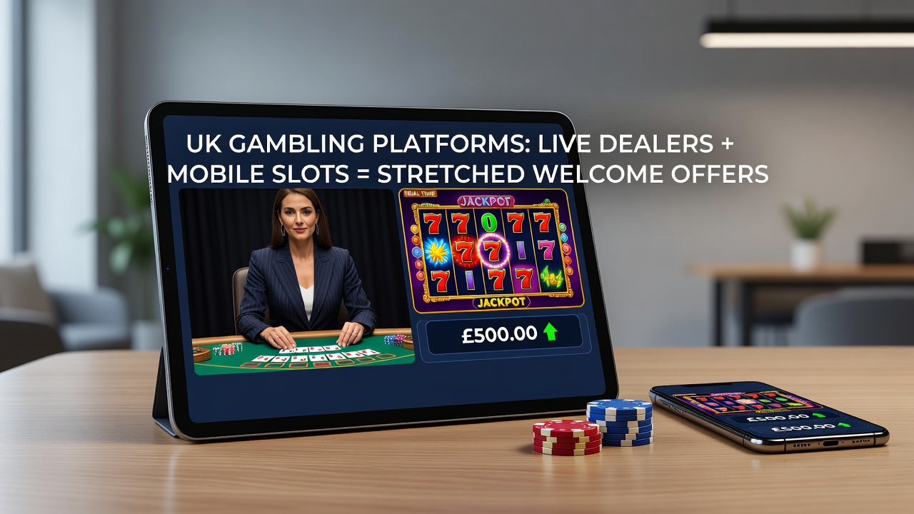Mobile slot screen displaying progressive win chains linked to live dealer bonus triggers