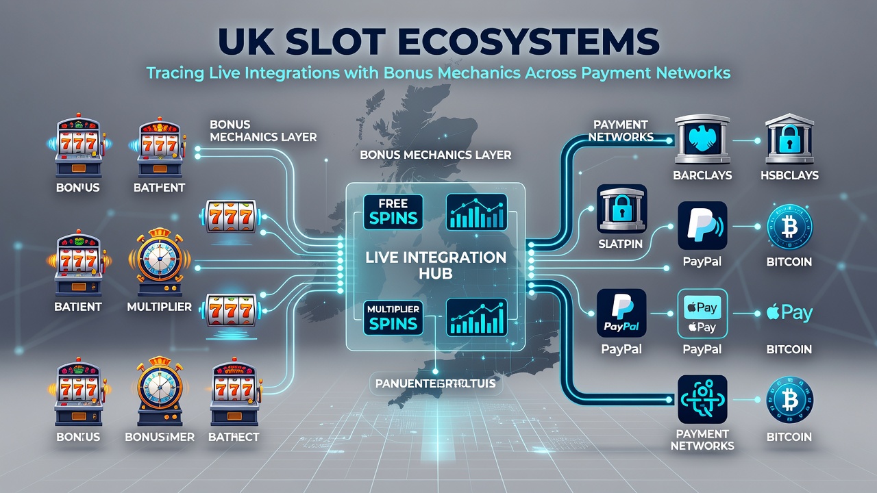 Payment network integration flow for UK slots with live bonus mechanics